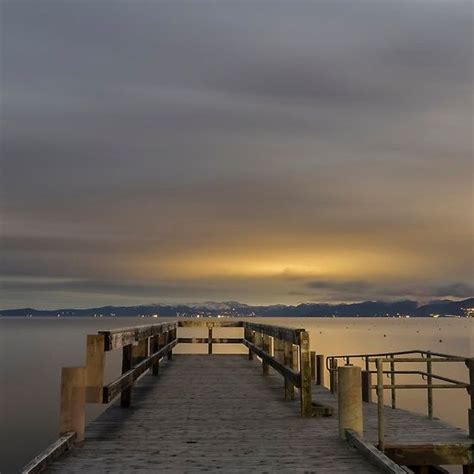 ‘dock At Night Lake Tahoe By Richard Thelen