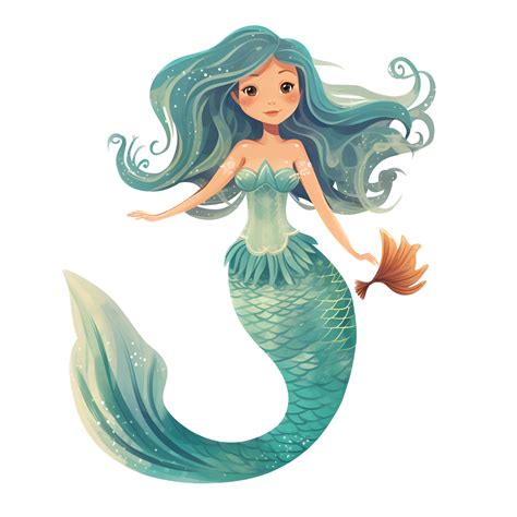 Mermaid Watercolor Clipart 24282465 Png