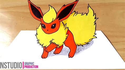 How To Draw Pokemon Flareon Youtube