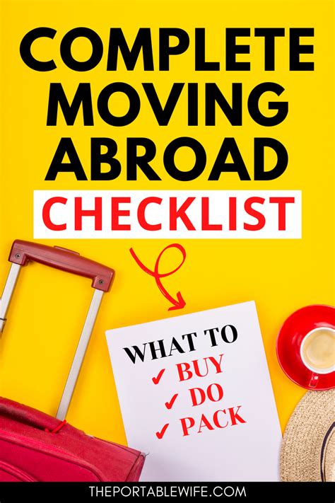 Moving Abroad Checklist 13 Tasks Youll Regret Not Doing In 2020 Move Abroad Moving Moving