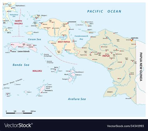 West Papua Vector Map Free Preview Peta Indonesian High Res Png