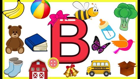 Letter B Things That Begins With Alphabet B Words Starts With B Objects