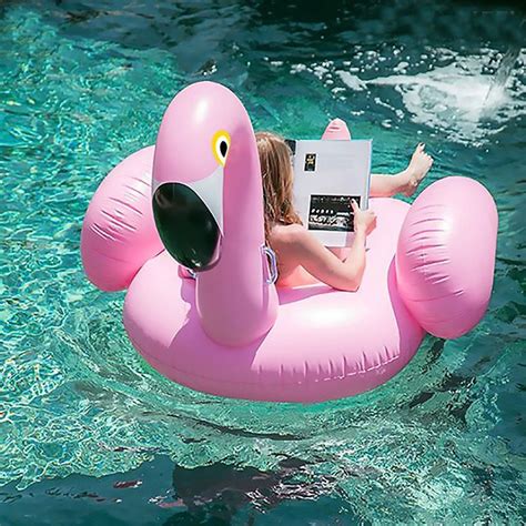 75inch Pink Inflatable Flamingo Pool Float Toys Outdoor Fun Sports Summer Holiday Water Toys