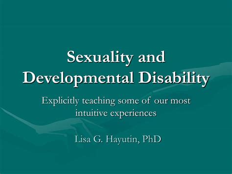 ppt sexuality and developmental disability powerpoint presentation free download id 446948