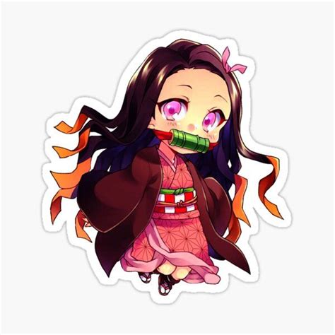 Nezuko Kamado Demon Slayer Kimetsu No Yaiba Sticker By Mikaeel In 2021