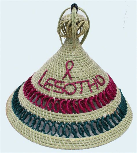 Mekorotlo Basotho Tribe Straw Hat Symbol Of Lesotho Country African