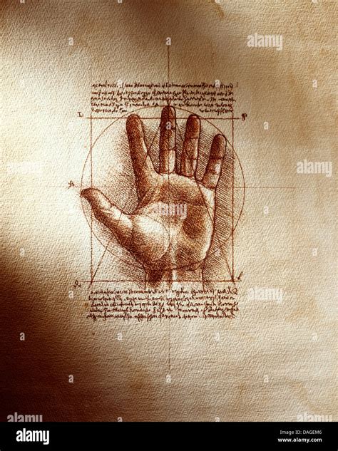 Da Vinci Stil Hand Zeichnung Keine Echte Davinci Stockfotografie Alamy
