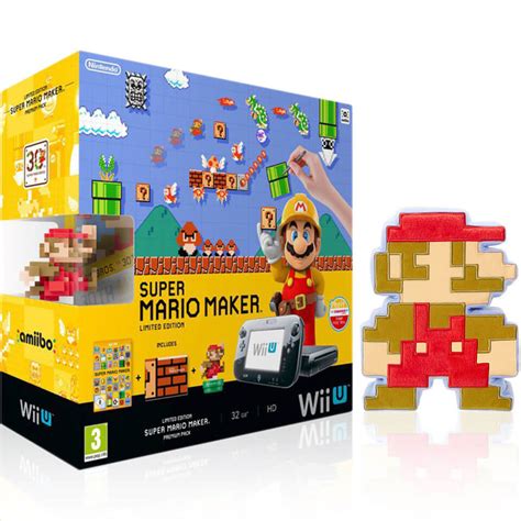 Super Mario Maker Wii U Premium Pack 8 Bit Mario Soft Toy Nintendo