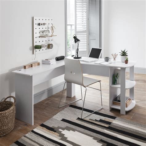 White Corner Desk With Drawers Office Desk Triangle
