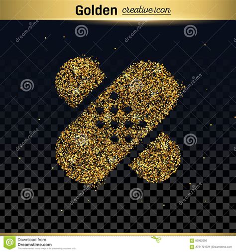Gold Glitter Vector Icon Stock Vector Illustration Of Icon 83932656