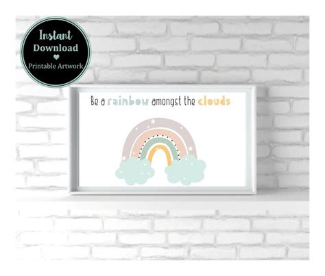When It Rains Look For Rainbows Printable Art Instant Download Etsy