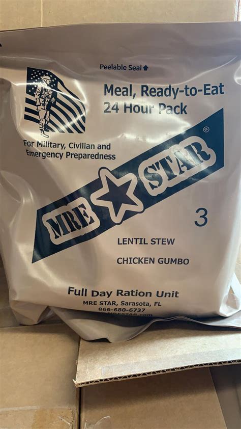 Mre Star Usa Made 24 Hour Ration Pack Foreign And International Mres