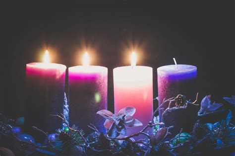 purple pink  white advent candle colors