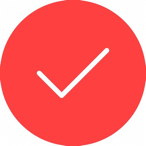 Accept Check Circle Ok Red Success Icon Download On Iconfinder
