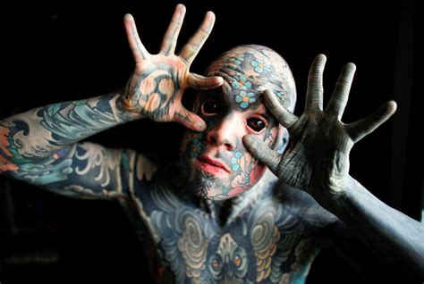 man covered his face with tattoos india news