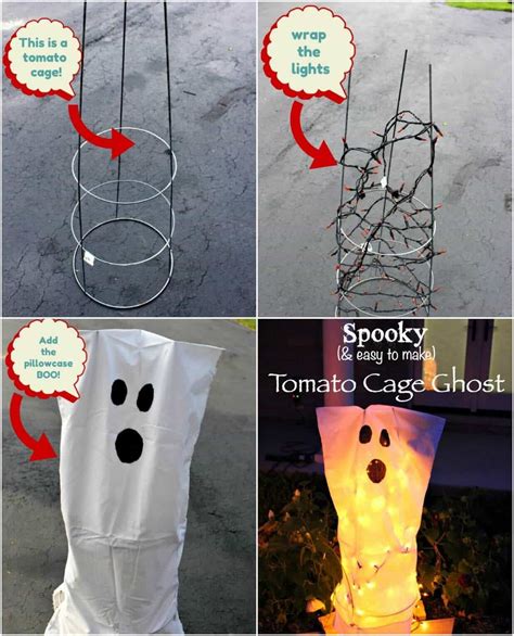 Tomato Cage Ghosts Are A Super Easy Halloween Decoration You Only Need Materials And