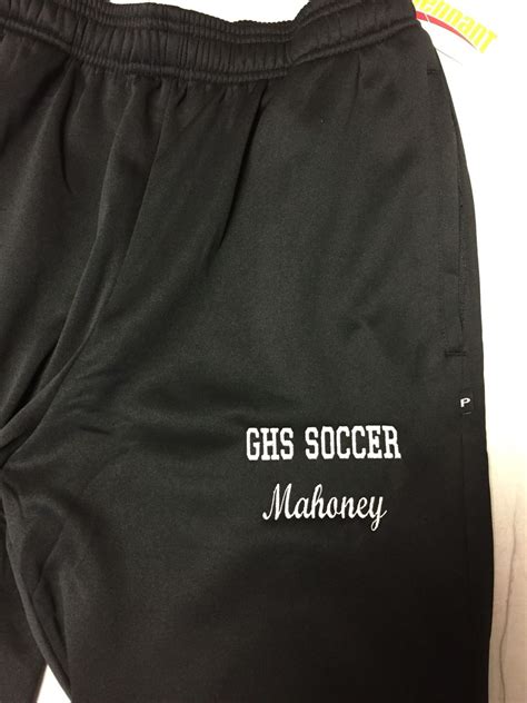 Georgetown High School Soccer Logo With Name Embroidered On Leg Of