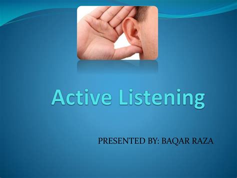 Ppt Active Listening Powerpoint Presentation Free Download Id2707026