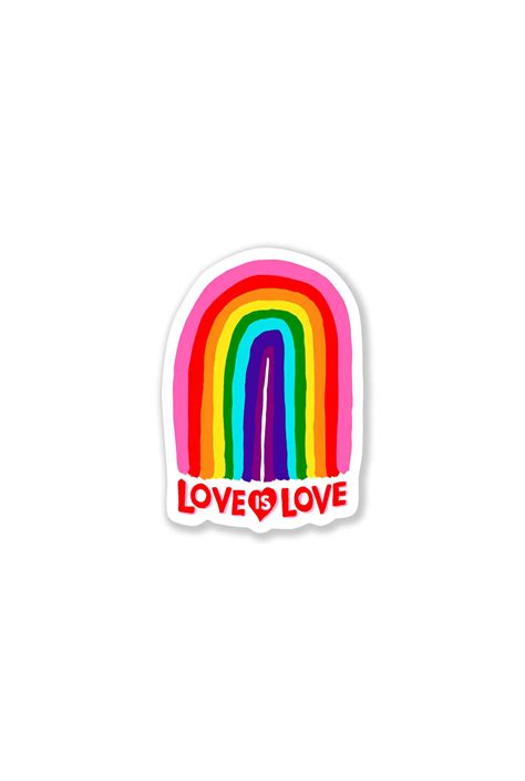 love is love rainbow sticker — lost objects found treasures