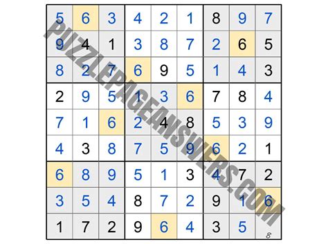 Puzzle Page Sudoku March 19 2019 Answers
