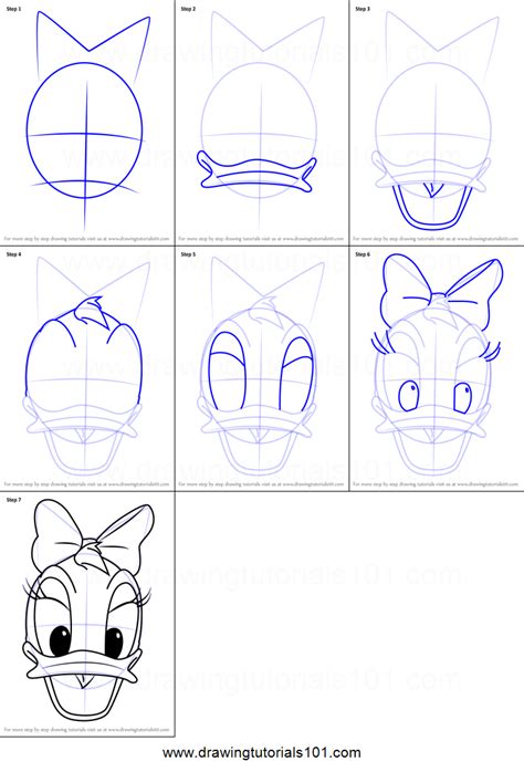 How To Draw Daisy Duck Face From Mickey Mouse Clubhouse Printable