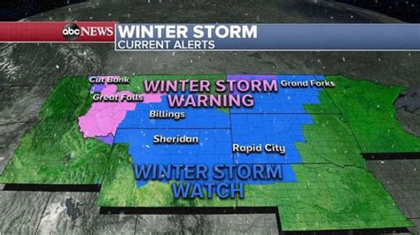 Heavy Snow Expected In Dakotas Fire Danger Increases In West Abc News