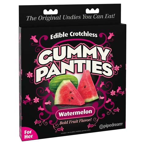 Pipedream Edible Crotchless Gummy Panties Watermelon Pinktoyz