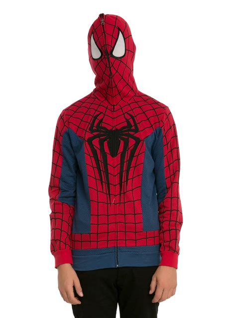 Marvel Spider Man Costume Full Zip Hoodie Hot Topic Ph