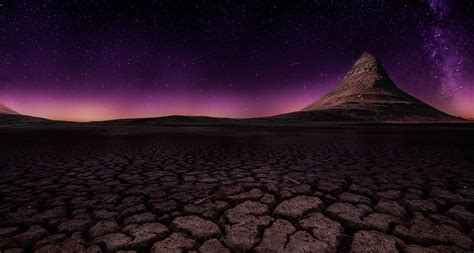 Purple Nightscape 1080p Stars Sky Desert Hd Wallpaper