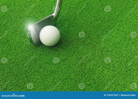 Golf Balls And Golf Clubs On Green Grass Stock Photo Image Of Driver