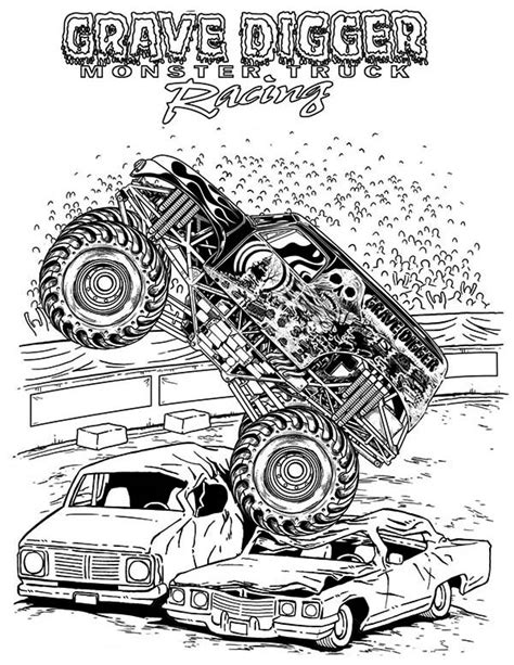 Best coloring pages printable, please share page link. Grave Digger Monster Truck Coloring Page : Kids Play Color