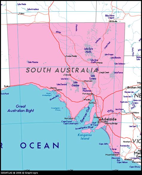 Map Of South Australia Tourizm Maps Of The World Australia Atlas