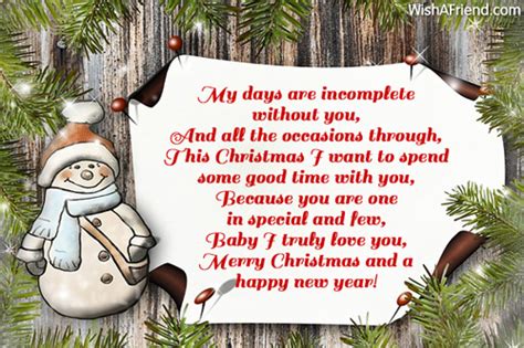 My Days Are Incomplete Without You And Christmas Love Message