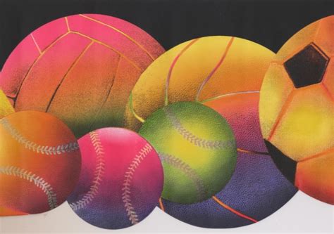 Clipart soccer ball transparent background. Wallpaper Border - Colorful Football Baseball Soccer Ball ...