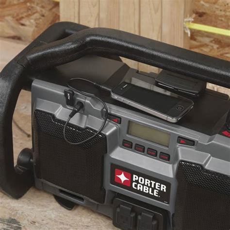Porter Cable Jobsite Radio Cordless Corded Boombox Portable 120 Volt
