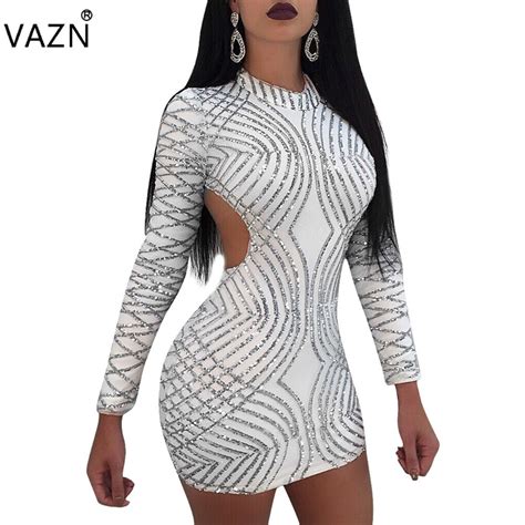 Vazn Fashion Style Ladies 2018 Bandage Dress Full Sleeve Mini Bodycon