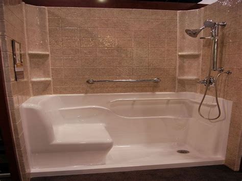 A more permanent solution for bath lovers is the walk in bath, although these can prove to be inconvenient. Small Bathroom Shower Stalls with Seat - GooDSGN