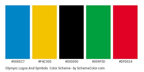 Olympic Logos And Symbols Color Scheme Black