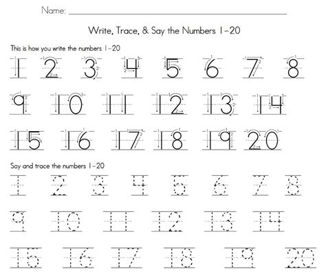 Tracing Numbers For Kg Learning Printable