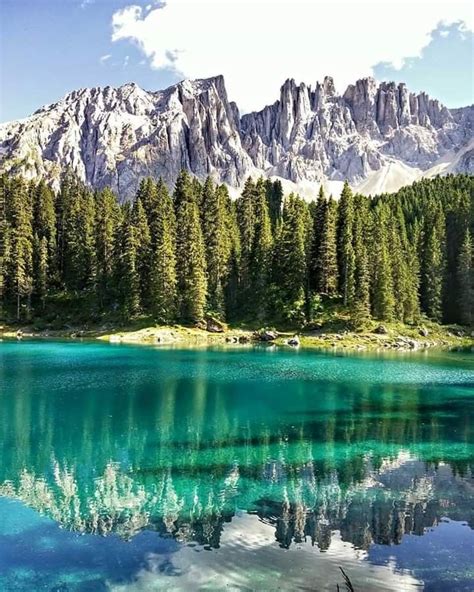 Lago Di Carezza Dolomiti Trento Natura Lago Immagini