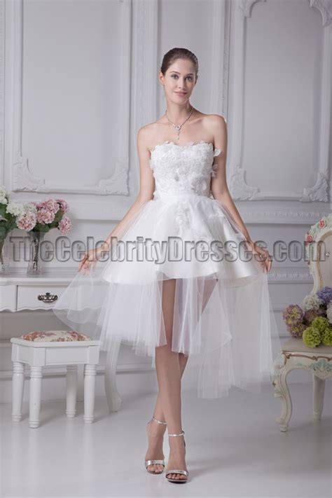 White Strapless Short Party Homecoming Dresses