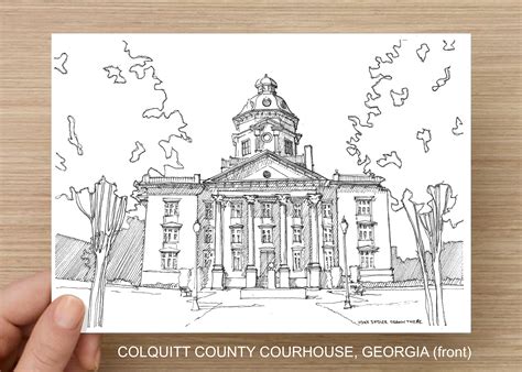 COLQUITT COUNTY COURTHOUSE Moultrie Georgia Architecture | Etsy