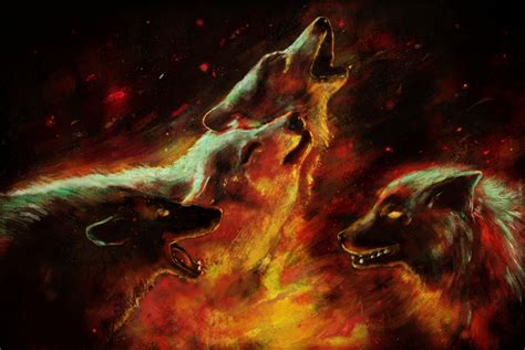 Fire Wolves Art Id 45836