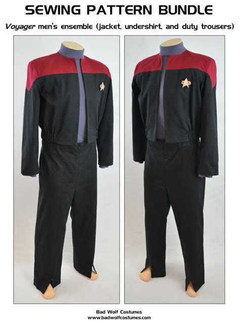 Star Trek Sewing Pattern Bundle Starfleet Uniform Voyager Etsy Star