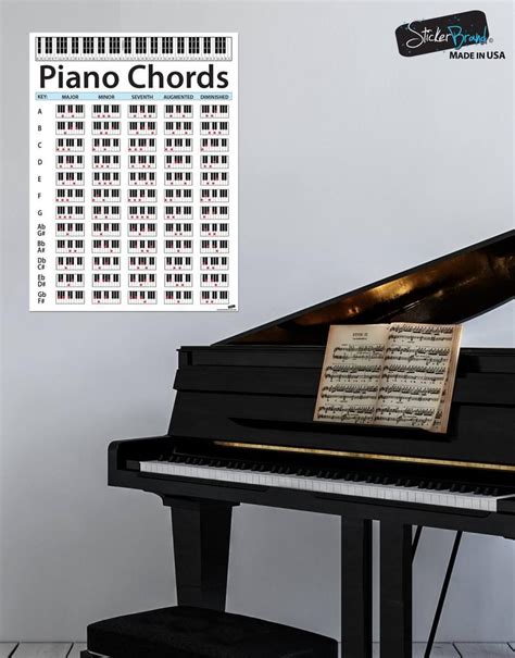Piano Chord Chart Poster Educational Handy Guide Chart Print Etsy Vrogue