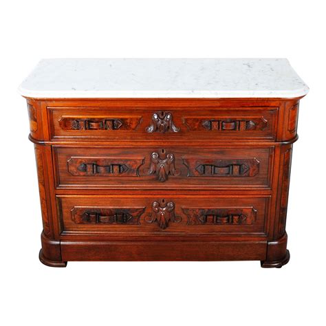 Antique Victorian Commode With Marble Top Chairish