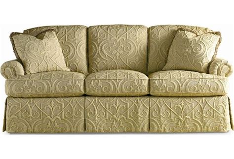 Traditional Sofa With Loose Back Cushions And Rolled Arms By Sherrill