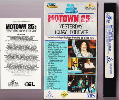 Motown 25 Yesterday Today Forever Vhs Tape Video Vintage 1983 Ebay