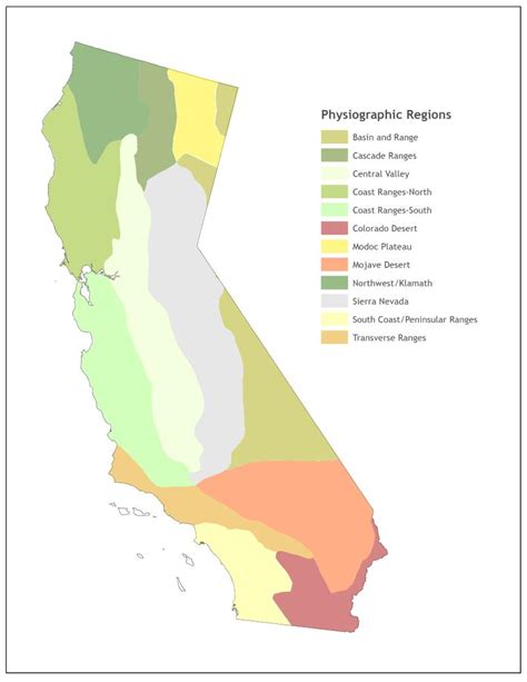 Californias Physiographic Regions