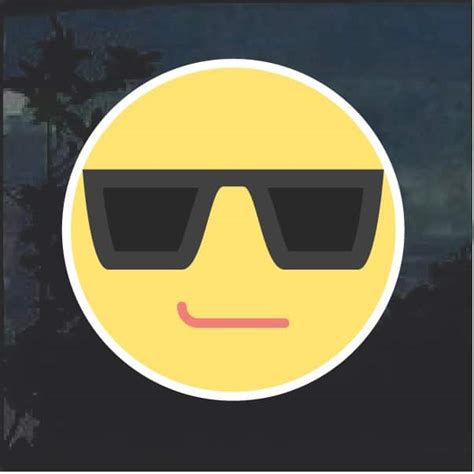 Emoji Cool Sunglasses Decal Sticker Custom Made In The Usa Fast